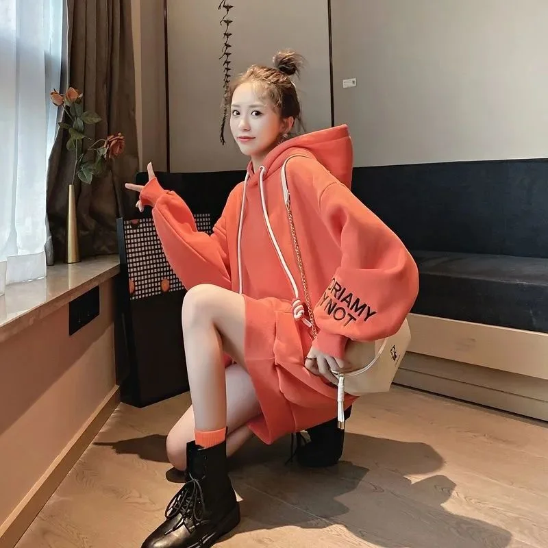 Gaun Hoodie Fleece Streetwear  - Winter Clothing Drawing ulasan dan harga