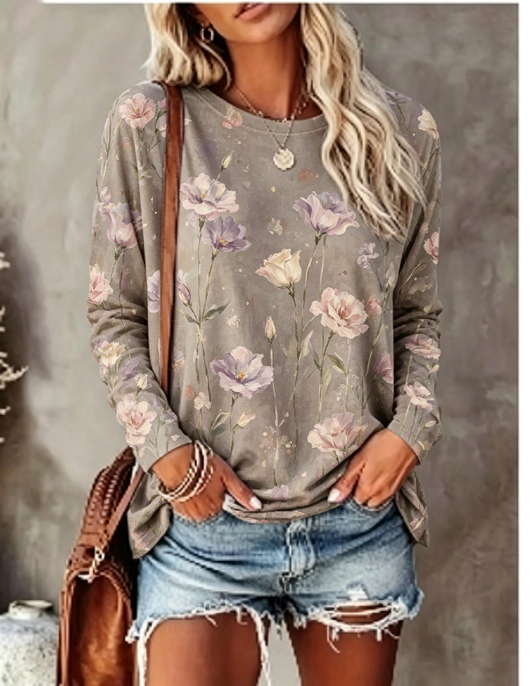 Kaos Wanita Lengan Panjang Mot - Winter Clothing For Women ulasan dan harga