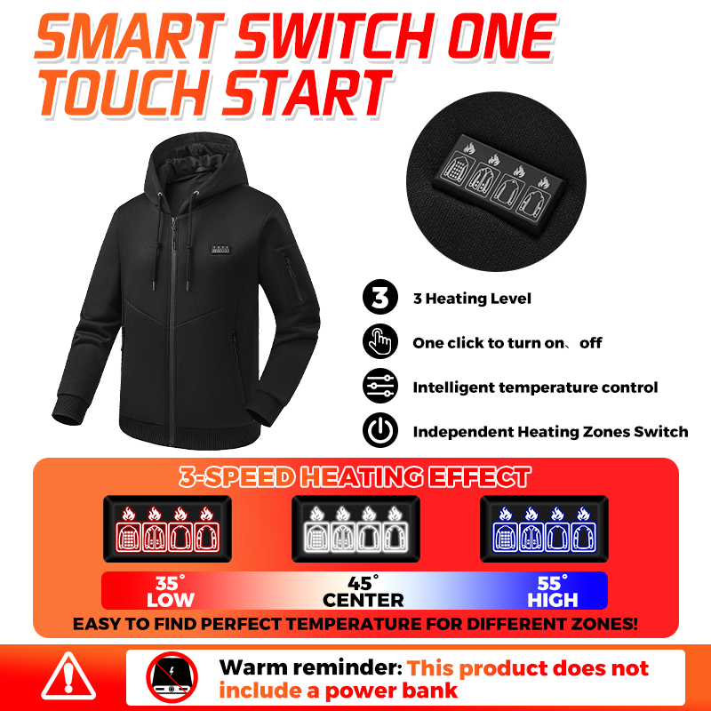 Jaket Hoodie Penghangat dengan - Winter Clothing Hiking ulasan dan harga