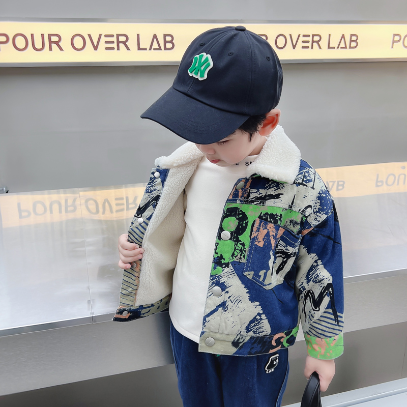 Jaket Denim Hangat Anak-anak d - Winter Clothing Drawing ulasan dan harga
